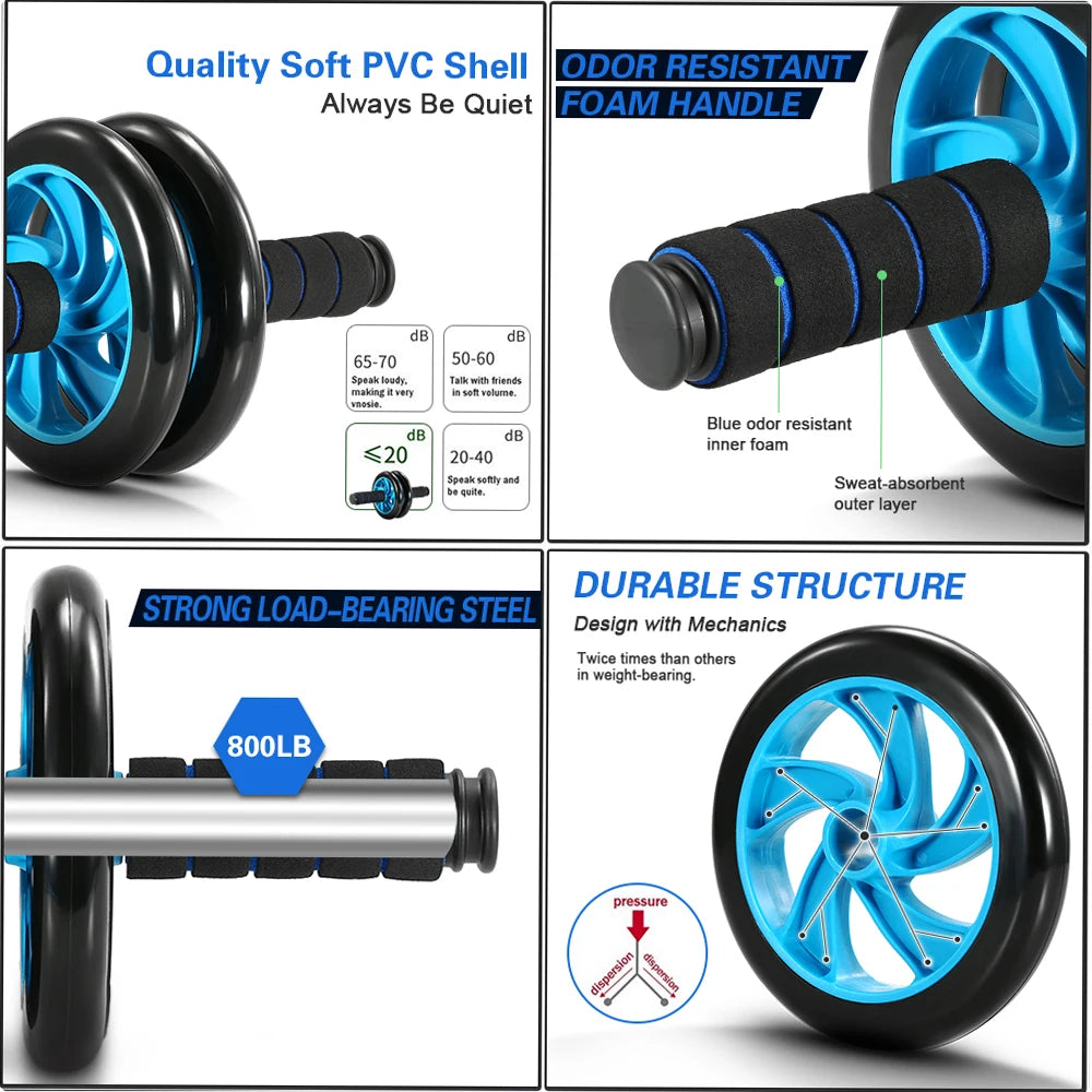 YOSOO Abdominal Wheel 5 In 1 Home Workout Set Fitness Kit