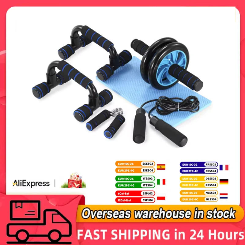 YOSOO Abdominal Wheel 5 In 1 Home Workout Set Fitness Kit