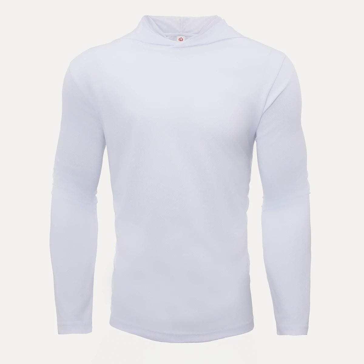 Men's Five Piece Sports Long Sleeved Hooded T Shirt Breathable Solid Color Shirt for Running and Fitness