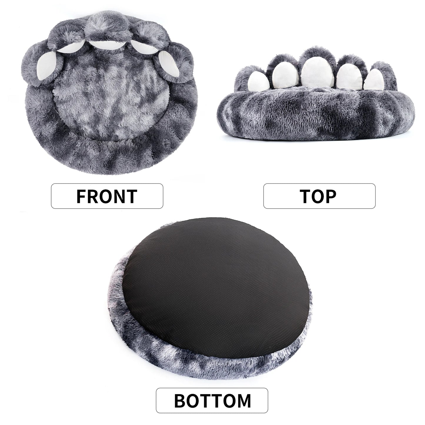 Cozy Comfy Paw Shape Dog Bed Thickened Warm Cushion for Deep Sleeping Cats and Dogs