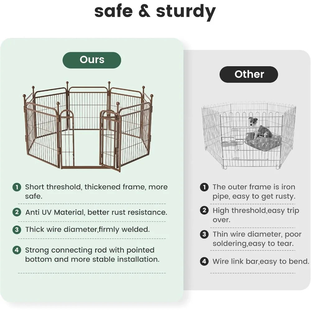Dog Playpens 40 Inch High 16 Panels Dog Pen Outdoor Indoor Dog Fence Exercise Pen for Small Medium Large Dogs Foldable Pet Play Yard