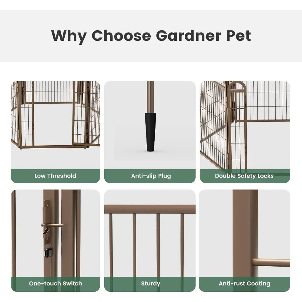 Dog Playpens 40 Inch High 16 Panels Dog Pen Outdoor Indoor Dog Fence Exercise Pen for Small Medium Large Dogs Foldable Pet Play Yard
