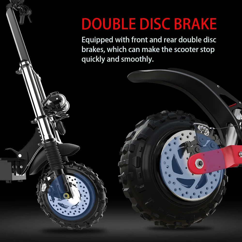 Powerful Electric Scooter Seat 85KM/H Max Speed 6000W MAX E Scooter 11" Off Road Tire Scooter Electric Adult EU USA CA Stock