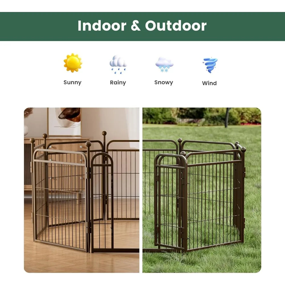 Dog Playpens 40 Inch High 16 Panels Dog Pen Outdoor Indoor Dog Fence Exercise Pen for Small Medium Large Dogs Foldable Pet Play Yard