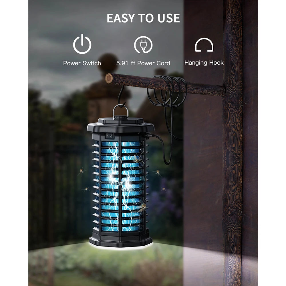 Minimoon Bug Zapper with LED Light Outdoor 4200V Electric Mosquito Fly Trap for Yard Backyard and Camping