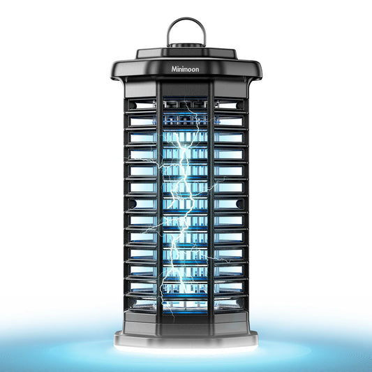 Minimoon Bug Zapper with LED Light Outdoor 4200V Electric Mosquito Fly Trap for Yard Backyard and Camping