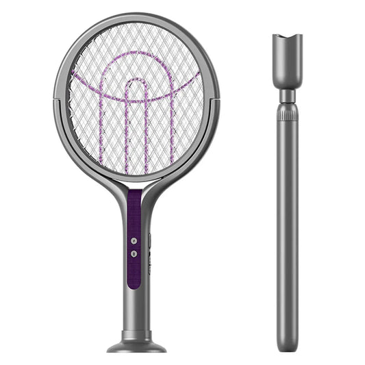 Rotating Head Bug Zapper Racket Rechargeable Electric Mosquito Swatter 2 in 1 Fly Killer and Mosquito Trap Lamp