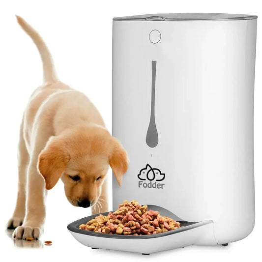 Smart Automatic Pet Feeder Programmable Digital Dispenser with Voice Message Playback Adjustable Food Amount and Frequency LCD Display