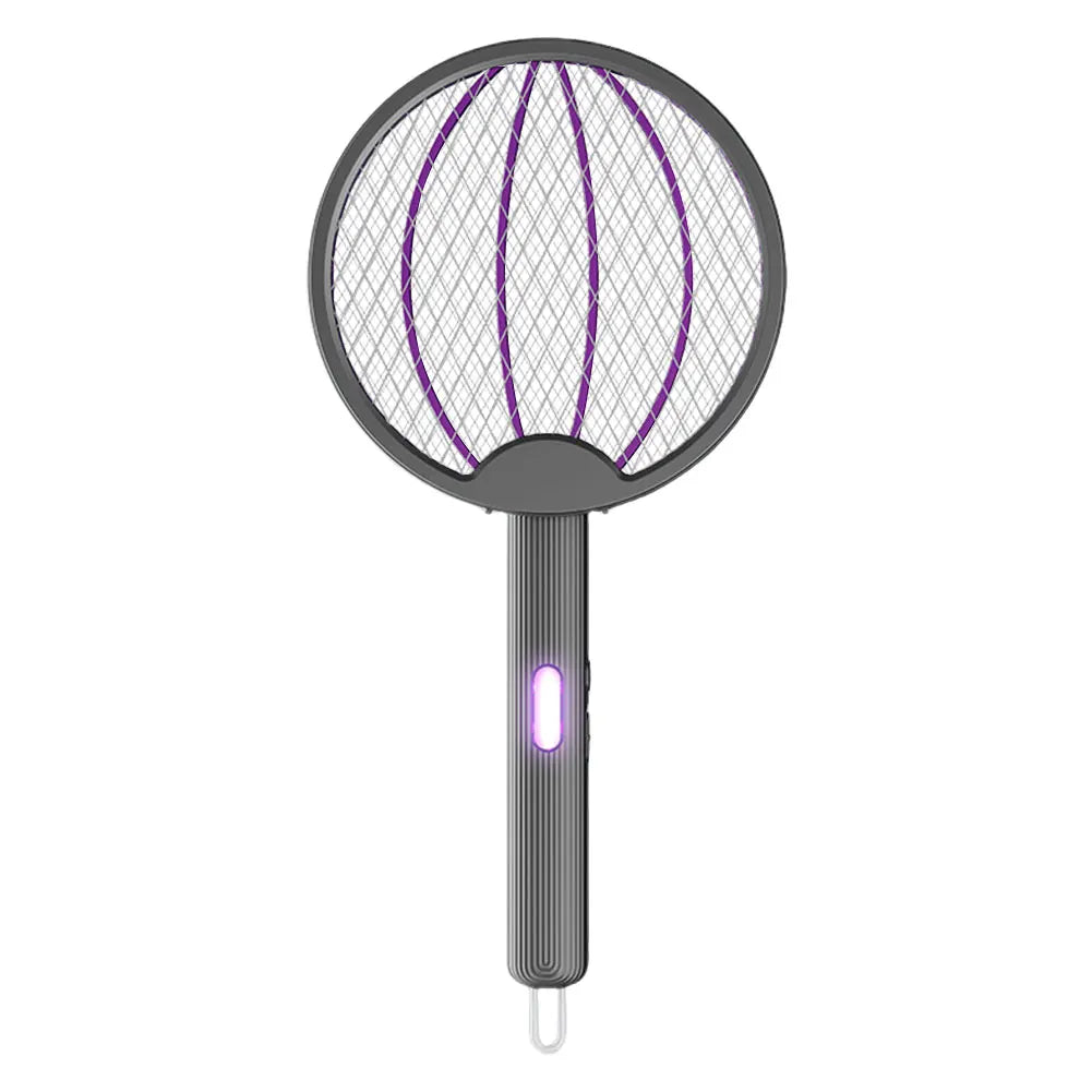 Foldable Electric Fly Swatter Rechargeable Bug Zapper Safe Indoor Outdoor Mosquito Trap Lamp