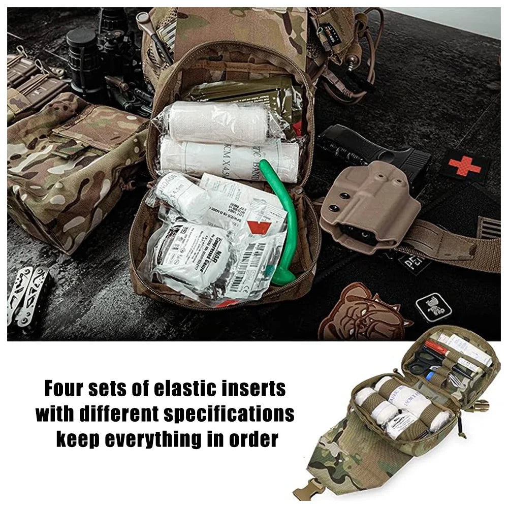 KRYDEX Tactical Rip Away Medical Pouch Tear Off First Aid IFAK Pouch MOLLE EMT Holder Outdoor Emergency Survival Bag 4 Colors