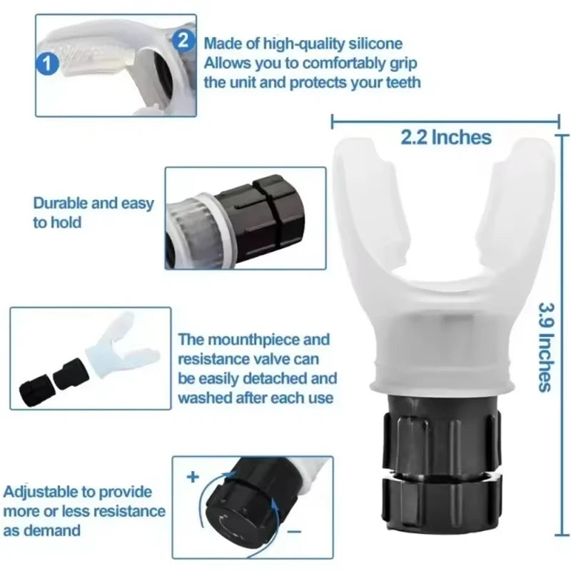 Lotank Silicone Respiratory Trainer For Exercise Endurance